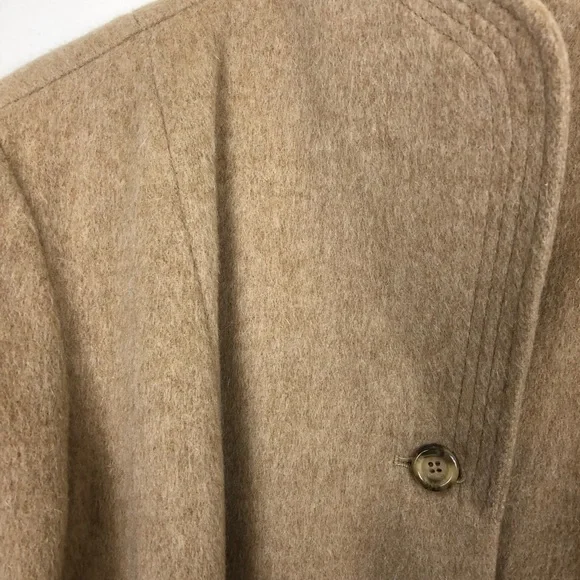 Vintage Wool & Camel Hair Belted Jacket Sz S - Picture 9 of 14